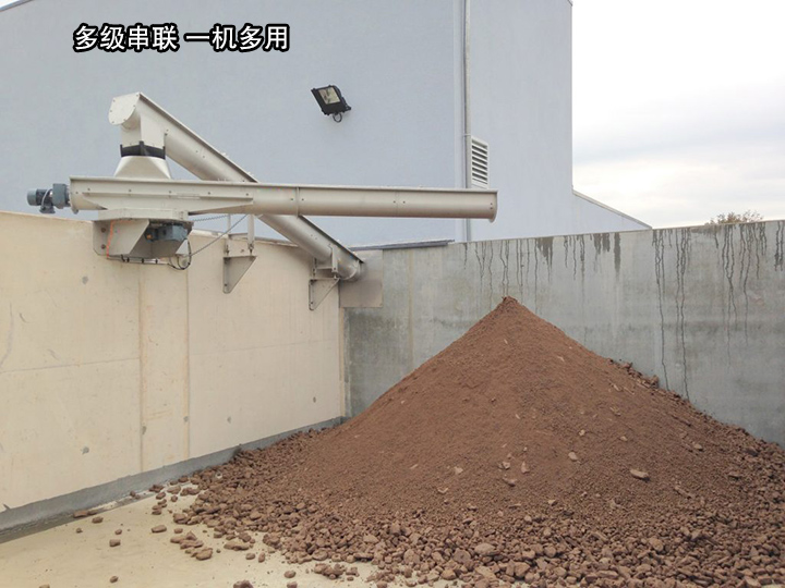 污泥輸送可多級(jí)串聯(lián)式安裝，超長(zhǎng)間隔輸送物料